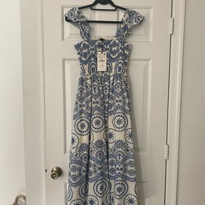 Zara embroidered maxi dress